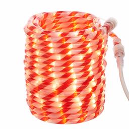 AmazonBasics 360 LED Candy Cane Striped Rope Light, 40-Foot