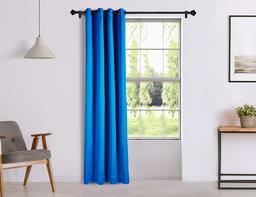 Amazon Brand - Solimo Room Darkening Blackout Door Curtain, 7 Feet (Blue)