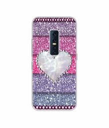 Amazon Brand - Solimo Designer Stone Heart UV Printed Soft Back Case Mobile Cover for Vivo V17 Pro