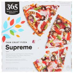 365 by Whole Foods Market, Frozen Thin Crust Pizza, Supreme, 14.5 Ounce