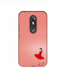 Amazon Brand - Solimo Designer Red Dress Lady 3D Printed Hard Back Case Mobile Cover for Gionee A1