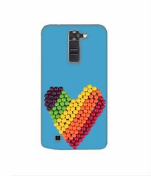 Amazon Brand - Solimo Designer Ball Heart 3D Printed Hard Back Case Mobile Cover for LG K7