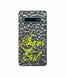 Amazon Brand - Solimo Designer Super Girl On Foil 3D Printed Hard Back Case Mobile Cover for Samsung Galaxy S10 Plus