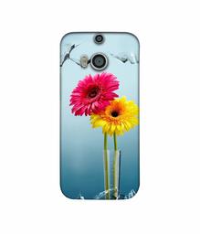 Amazon Brand - Solimo Designer Sun Flower 3D Printed Hard Back Case Mobile Cover for HTC One M8