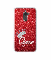 Amazon Brand - Solimo Designer Queen On Red Glitter UV Printed Soft Back Case Mobile Cover for Coolpad Note 5 Lite