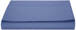 Pinzon by Amazon Ultrasoft Cotton Flat Sheet, Double - Bijou Blue