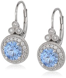 Amazon Collection Vintage Platinum or Gold Plated Swarovski Cubic Zirconia Earrings