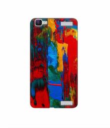 Amazon Brand - Solimo Designer Multiolor Brush Texture on Wall 3D Printed Hard Back Case Mobile Cover for Vivo V1 Max