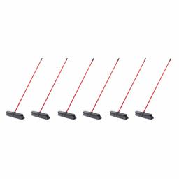 AmazonCommercial 24-inch Push Broom Kit, Heavy-Duty Floor - 6-Pack