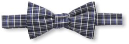 Franklin Tailored Men's Plaid Bow Tie, Navy/Cobalt