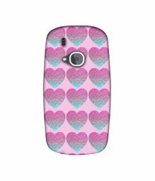 Amazon Brand - Solimo Designer Sparkle Heart Texture 3D Printed Hard Back Case Mobile Cover for Nokia 3310