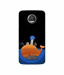 Amazon Brand - Solimo Designer Whale 3D Printed Hard Back Case Mobile Cover for Moto Z2 Play