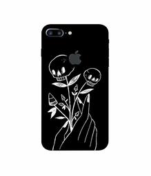 Amazon Brand - Solimo Designer Skull Flower 3D Printed Hard Back Case Mobile Cover for Apple iPhone 7 Plus (Logo Cut)