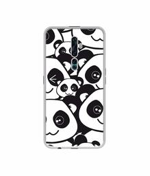 Amazon Brand - Solimo Designer Panda Texture UV Printed Soft Back Case Mobile Cover for Oppo Reno2 F