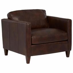 Amazon Brand – Stone & Beam Andover Leather Living Room Accent Chair, 38