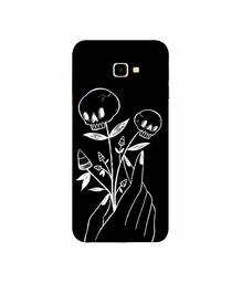 Amazon Brand - Solimo Designer Skull Flower 3D Printed Hard Back Case Mobile Cover for Samsung Galaxy J4 Plus