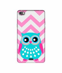 Amazon Brand - Solimo Designer Sky Blue Owl 3D Printed Hard Back Case Mobile Cover for Micromax Canvas Sliver 5 Q450