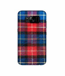 Amazon Brand - Solimo Designer Check Cloth 3D Printed Hard Back Case Mobile Cover for Samsung Galaxy S8 Plus