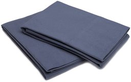 Pinzon 190-Gram Velvet Flannel Standard Pillowcase Pair, Nightshadow Blue