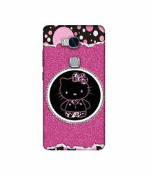 Amazon Brand - Solimo Designer Kitty with Glitter 3D Printed Hard Back Case Mobile Cover for Huawei Honor 5X