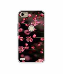 Amazon Brand - Solimo Designer Pink Flowers UV Printed Soft Back Case Mobile Cover for Itel S21