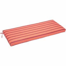 Amazon Basics Outdoor Patio Bench Cushion - 45 x 18 x 2.5 Inches, Red Stripe