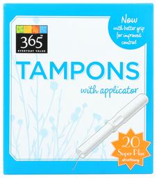 365 Everyday Value, Tampons with Applicator, Super Plus, 20 ct