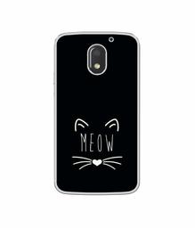 Amazon Brand - Solimo Designer Meow UV Printed Soft Back Case Mobile Cover for Motorola Moto E3 Power