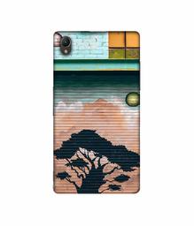 Amazon Brand - Solimo Designer Tree Painting 3D Printed Hard Back Case Mobile Cover for Sony Xperia Z1 L39H