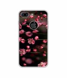 Amazon Brand - Solimo Designer Pink Flowers UV Printed Soft Back Case Mobile Cover for Apple iPhone 7 Plus (Logo Cut)