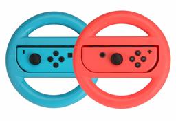 AmazonBasics Lot de 2 volants pour Nintendo Switch - Bleu/Rouge