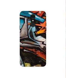 Amazon Brand - Solimo Designer Painting Texture 3D Printed Hard Back Case Mobile Cover for LG Q7