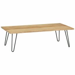 Amazon Brand – Rivet Industrial Solid Wood Coffee Table with Hairpin Metal Legs, 53.15