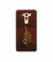 Amazon Brand - Solimo Designer Leaf on Wood UV Printed Soft Back Case Mobile Cover for I Kall K4