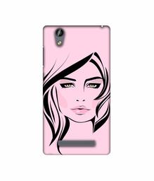 Amazon Brand - Solimo Designer Pink Lady Pattern 3D Printed Hard Back Case Mobile Cover for Gionee F103