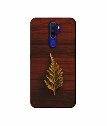 Amazon Brand - Solimo Designer Leaf on Wood 3D Printed Hard Back Case Mobile Cover for Oppo A9 (2020)