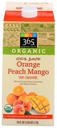 365 Everyday Value Organic Orange Peach Mango Juice, 59 fl oz