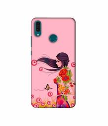 Amazon Brand - Solimo Designer Lady Vector Pattern 3D Printed Hard Back Case Mobile Cover for Huawei Y9 (2019)