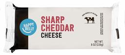 Amazon Brand - Happy Belly Sharp Cheddar Cheese Block, 8 Ounce