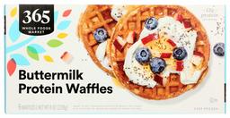 365 by Whole Foods Market, Frozen Buttermilk Protein Waffles (6 Waffles), 8 Ounce