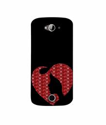 Amazon Brand - Solimo Designer Heart Shape Lady with Glitter 3D Printed Hard Back Case Mobile Cover for Acer Liquid Z530