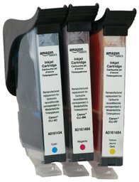 AmazonBasics RM-AZ-5040-00 - Cartucho de tinta (equivalente a Canon Multipack CLI-8), color cian, magenta y amarillo, recargable