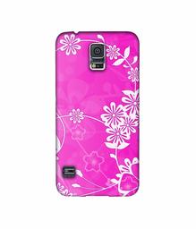 Amazon Brand - Solimo Designer Flower Pattern 3D Printed Hard Back Case Mobile Cover for Samsung Galaxy S5 i9600