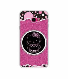 Amazon Brand - Solimo Designer Kitty with Glitter UV Printed Soft Back Case Mobile Cover for Samsung Galaxy J4 Plus