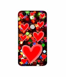 Amazon Brand - Solimo Designer Heart Texture on Glitters 3D Printed Hard Back Case Mobile Cover for Nexus 6P