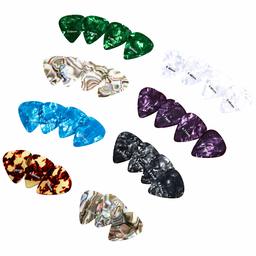 AmazonBasics Guitar Picks, Mixed Colors, Celluloid, 30-Pieces