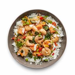 Amazon Meal Kits, Shrimp & Sweet Potato Thai Yellow Curry with Jasmine Rice, Serves 2