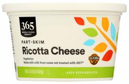 365 by Whole Foods Market, Ricotta Cheese, Part-Skim, 15 Ounce