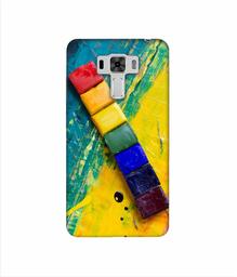 Amazon Brand - Solimo Designer Wax Color Blocks 3D Printed Hard Back Case Mobile Cover for Asus Zenfone 3 Laser ZC551KL