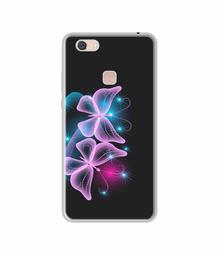 Amazon Brand - Solimo Designer Butterflies Neon Light UV Printed Soft Back Case Mobile Cover for Vivo Z10